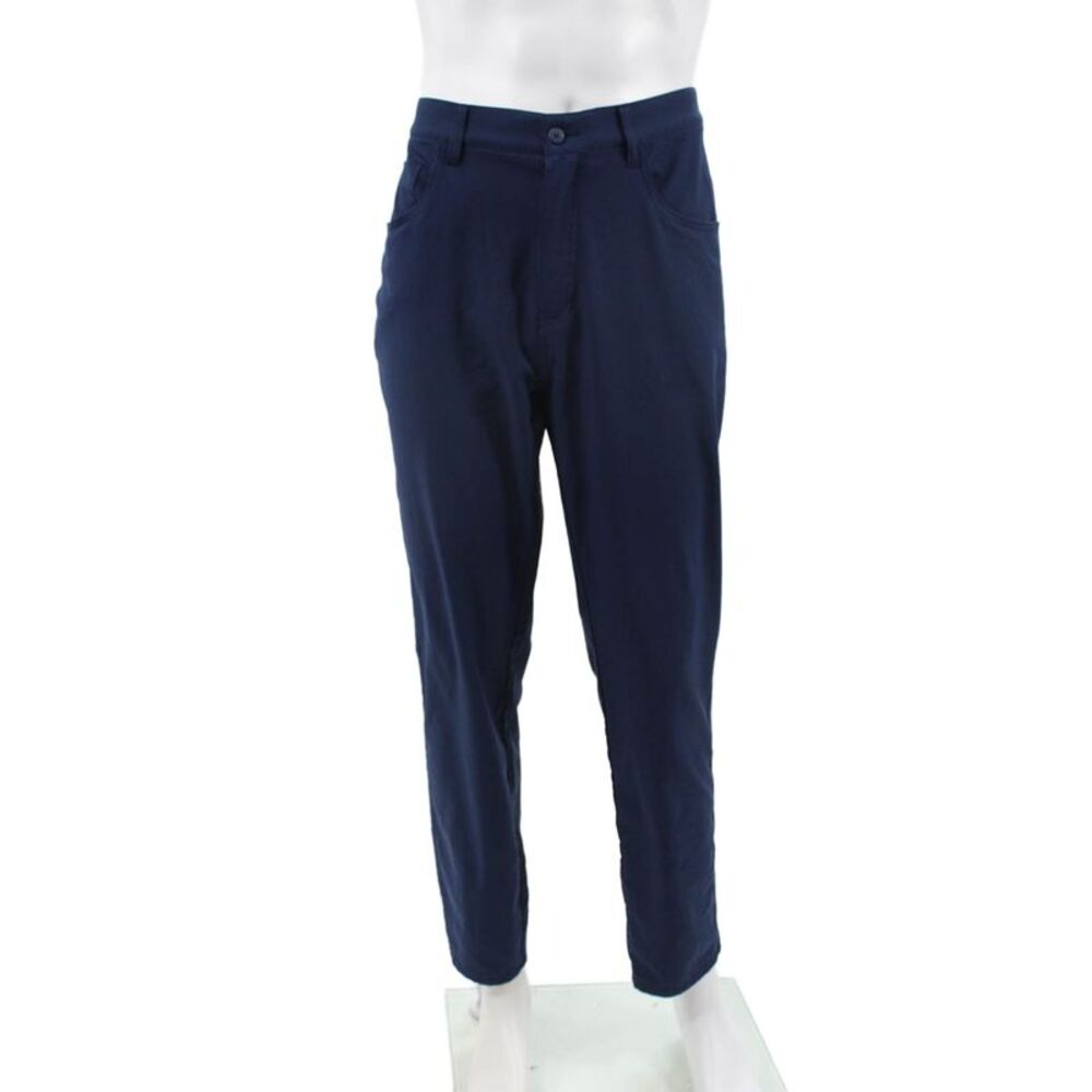 FJ Mens Casual Pants Blue Button Polyester Size 36